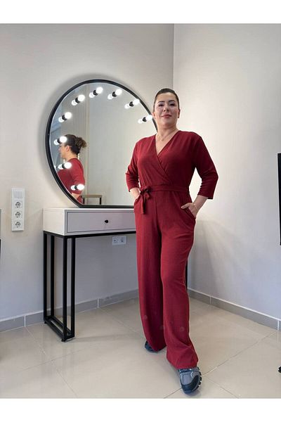 garajmood Black Double Breasted Collar Jumpsuit Plus Size