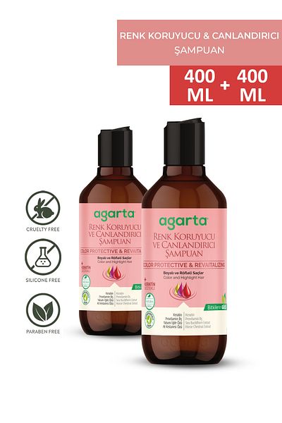Agarta 2 Color-Protective and Revitalizing Salt-Free Shampoos for Dyed Hair 400ml