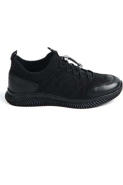 Pierre Cardin Casual Men's Black Genuine Leather Orthopedic Shoes