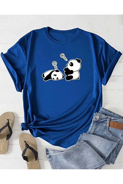 KOZİA OUTDOORS Малкочбей симпатичні панди з принтом на футболці