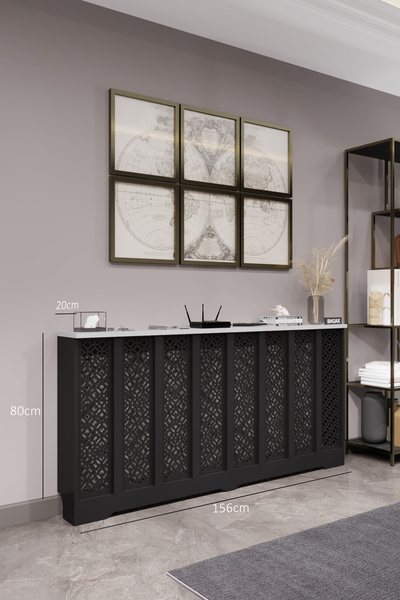 BAGAX Pera Model, Siyah Üstü Beyaz Renk,iç Ölçü 156 Cm Dış Ölçü 160 Cm Petek ...