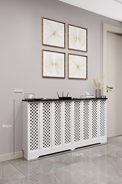 BAGAX Perge Model, Beyaz Üstü Siyah Renk,iç Ölçü 156 Cm Dış Ölçü 160 Cm Petek...