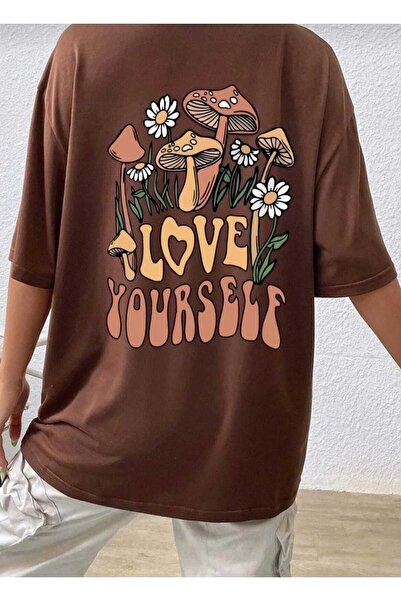 KOZİA OUTDOORS Μαλκοτσόμπεϊ μπλουζάκι με στάμπα  "αγάπα τον εαυτό σου "