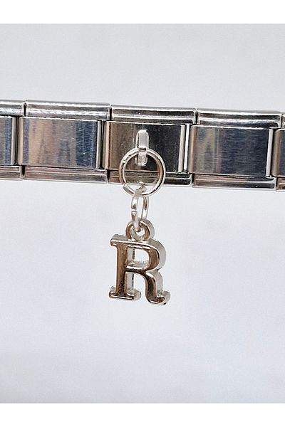 RoseCo00 1 Piece Letter R Italian Bracelet Charm