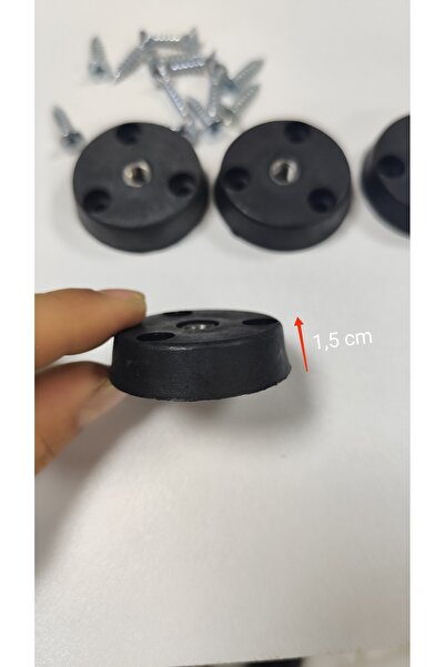 BEYLERBEYİ Puf Ayağı 4ADET Mobilya Ayağı Ahşap Topaç Ayak Masa Sehpa Ayağı Ahşap Yuvarlak Ayak Yükseklik 7,5 Cm