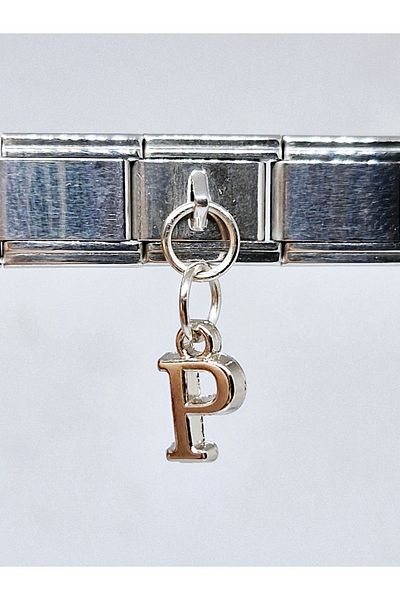 RoseCo00 1 Piece Letter P Italian Bracelet Charm