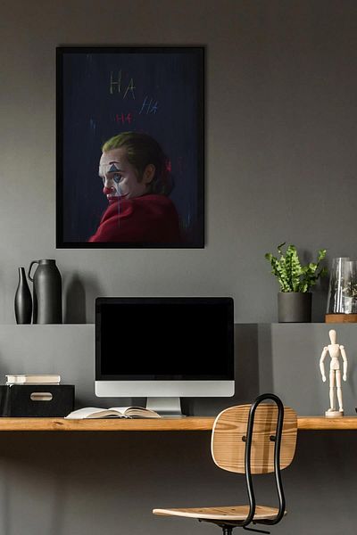Saturn Joker Ha Ha Ha Pictură înrămată - Pictură poster de film