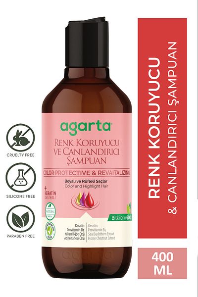 Agarta 2 Color-Protective and Revitalizing Salt-Free Shampoos for Dyed Hair 400ml