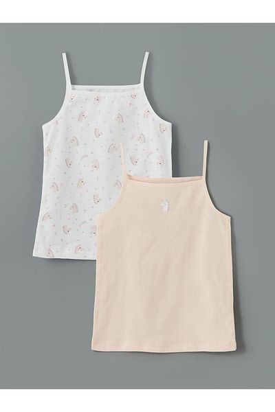 LC Waikiki Lcw Kids Square Collar Girls' Undershirt Set of 2