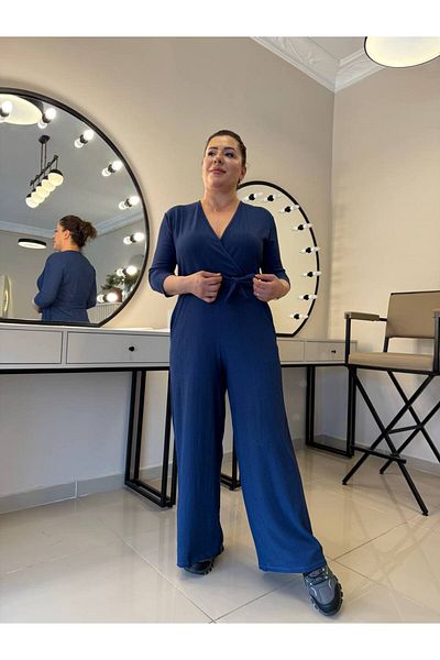 garajmood Salopetă neagră cu guler dublu, mărime mare