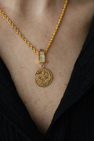 Yenigün Kuyumculuk 14 Ayar Altın Reşat Baskılı Charm Kolye Ucu