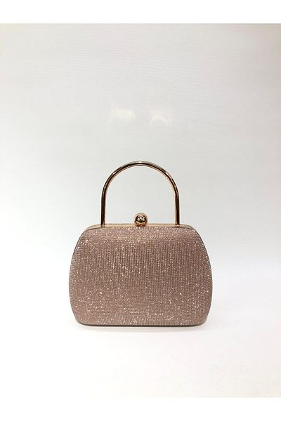 womenacs Rochie de seară cu aspect de piatră mare pentru femei, cu bretele cu lanț, geantă de seară pentru nuntă