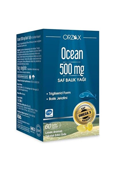 Orzax Ocean Balık Yağı 500mg 60 Kapsül