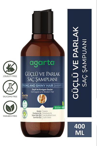 Agarta Shiny and Strong Hair Care Shampoo - 2 Pieces 400 ml