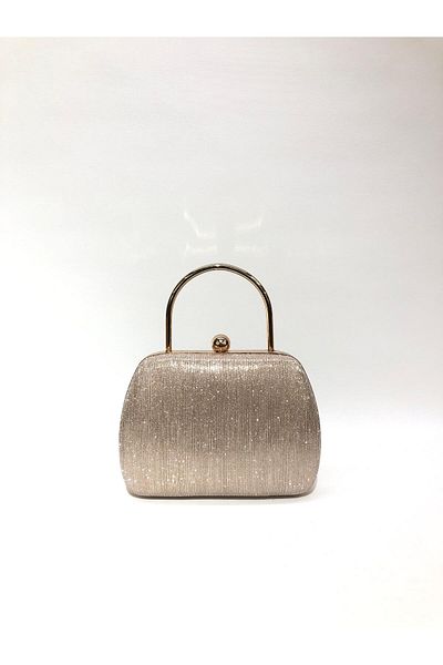 womenacs Rochie de seară de culoare aurie cu laser pentru femei, cu cureaua cu lanț, geantă de umăr de noapte pentru nuntă