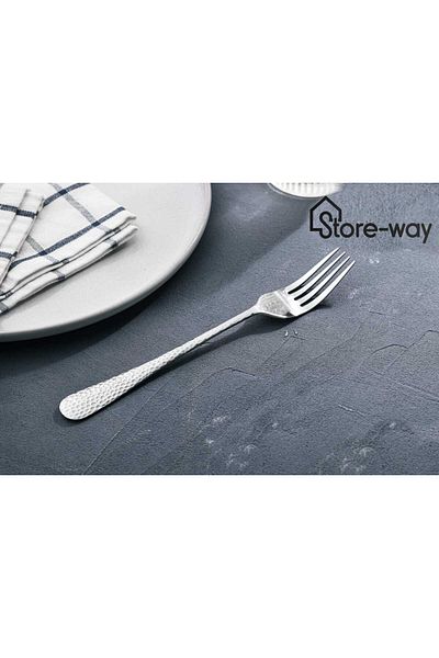 Storeway 12 Pcs Silver Stainless Steel Dinner Fork