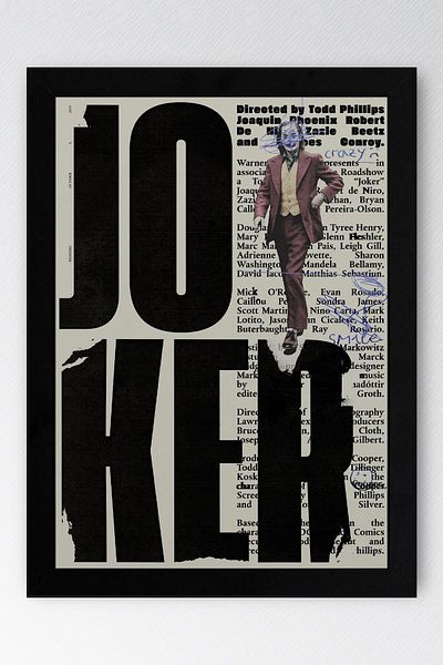 Saturn Pictură înrămată Joker - Pictură poster de film