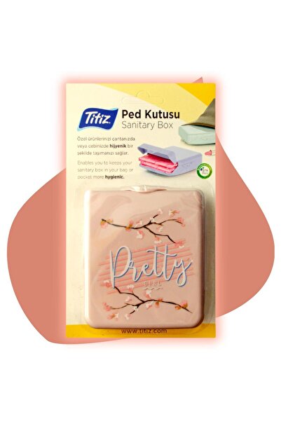 Genel Markalar Hijyenik Plastik Kilit Kapaklı Ped Kutusu Karışık Desen Renk 1 Adet Plastik