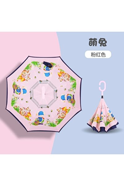 AY-EGE Çocuk Şemsiye Ters Şemsiye Tavşan Ve Arı