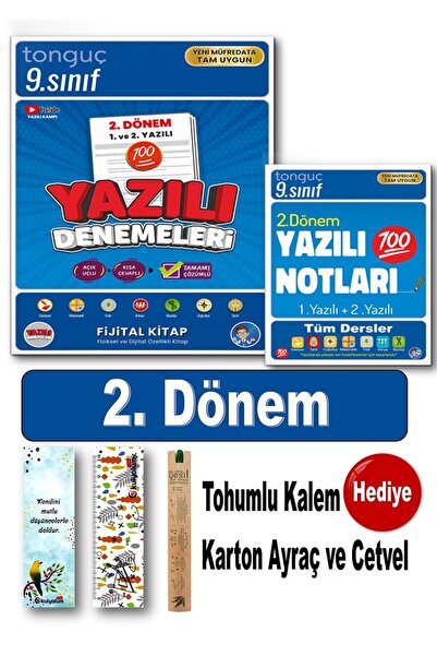 Tonguç Yayınları 9. Sınıf 2. Dönem 1 ve 2. Yazılı Notları ve Denemeleri
