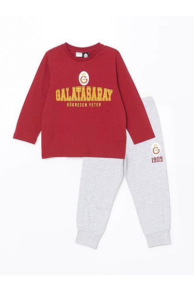 LC Waikiki Lcw Kids Boy Red Crew Neck Printed Pajamas Set - t t