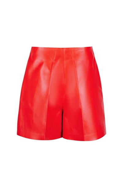 Desa Silino Kırmızı Kadın Deri Şort