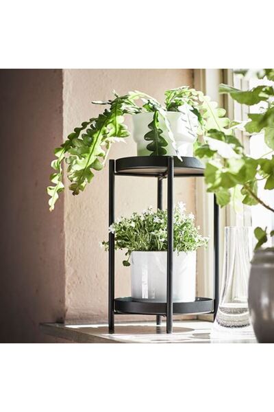 IKEA - OLIVBLAD, çiçeklik, siyah, 35 cm