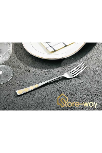 Storeway 12 Pcs Gold&Silver Stainless Steel Dinner Fork