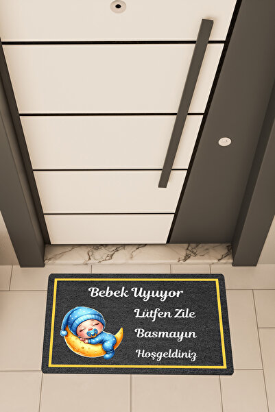 Dormot Imprimare digitală de înaltă calitate, negru, covoraș pentru ușă cu te...