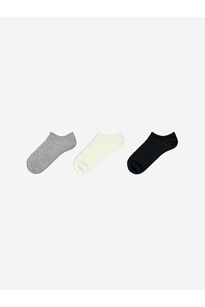 LC Waikiki New Season Women's Plain Booties Socks 3-Piece - S53781Z8