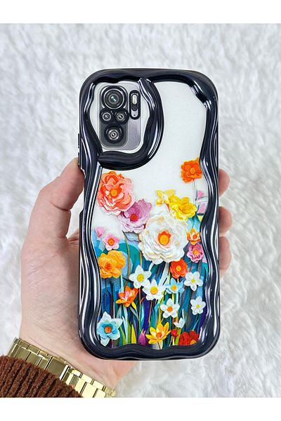 Vip Case Redmi Note 10/10S - حافظة Bloss بتصميم أنيق وعصري مع حماية للكاميرا بتصميم زهرة ملونة