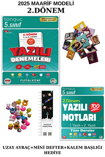 Tonguç Yayınları Tonguç 5. Sınıf Yazılı Notları ve Yazılı Denmeleri  2. Dönem...