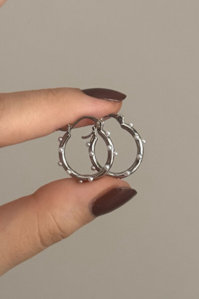 CERENY.CO İncili Vintage Halka Küpe Çifti