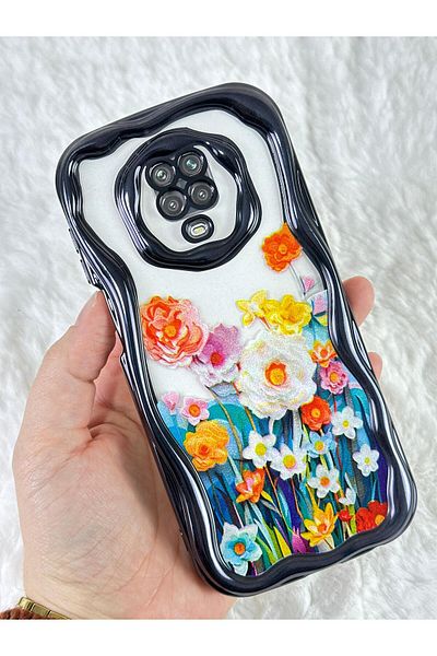 Vip Case Redmi Note 9 Pro / 9S - حافظة Bloss بتصميم أنيق وعصري مع حماية للكاميرا بتصميم زهرة ملونة