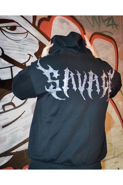 Violon Ζακέτα με στάμπα Savage stone με μάσκα oversize