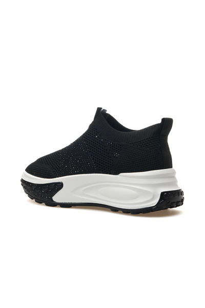 Guja Stone Detailed Black Sneakers - Casual Women's Shoes, 25Y305-4 Z
