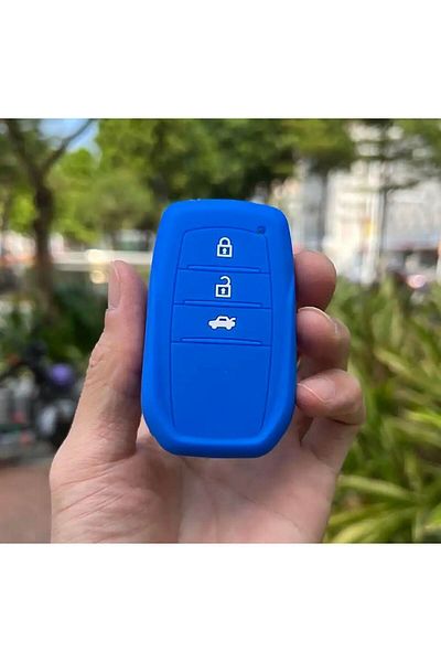 emii auto spare parts Toyota New Case - C-Hr Corolla Cross Yaris Prius Prado Rav4 Hilux Key Compatible Blue Case