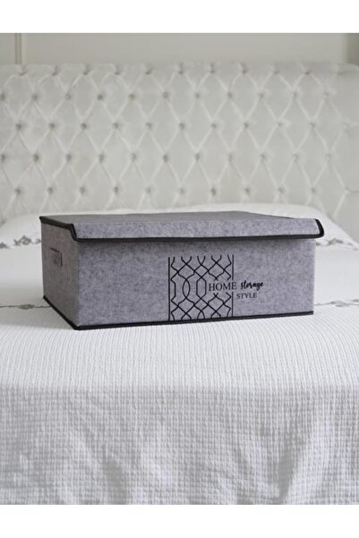 Mereda صندوق مغطى باللباد وقاعدة وخزانة داخلية