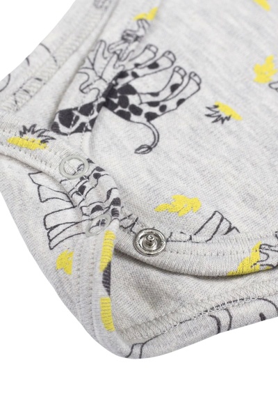 Divonette Unisex Patterned Interlock Snap Badi - Baby Clothing