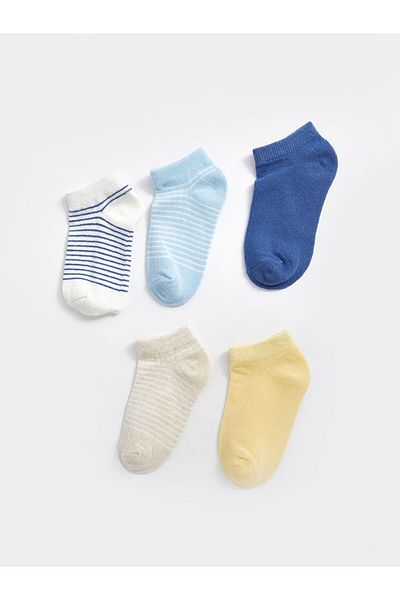 LC Waikiki New Season Striped Baby Boy Booties Socks 5-Piece - S53667Z1