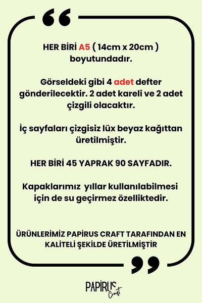 Craft Set de 4 caiete de școală în spirală - A5, copertă din carton dur, 90 de coli