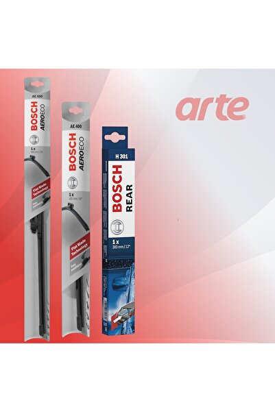 Bosch Hyundai Bayon 2021-2025 Uyumlu Ön Ve Arka Silecek Takımı | Aeroeco Serisi| 3'lü Set |