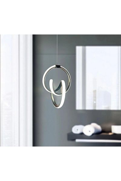 E&K HOME DESİNG Modern Black Led Chandelier - Single and Double Color Oracle