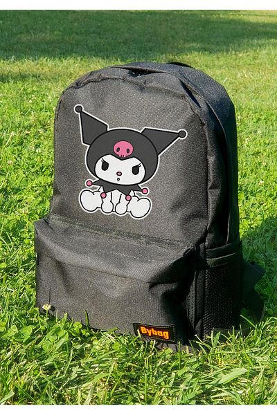BYBAG Kuromi Printed Black Backpack Unisex