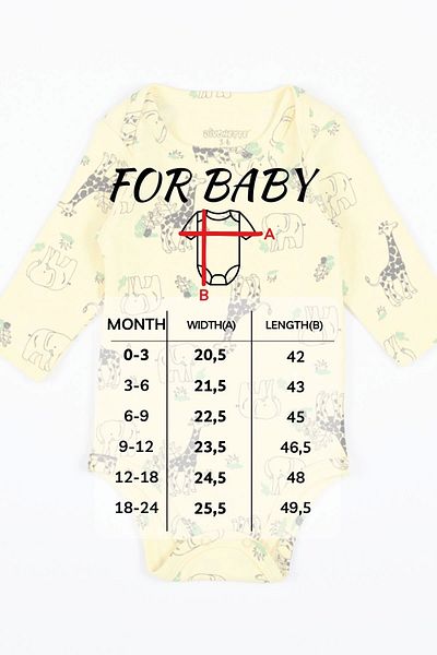Divonette Unisex Patterned Interlock Snap Badi - Baby Clothing