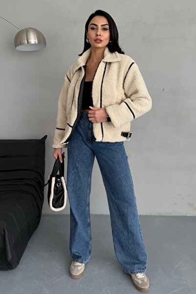 moda armanc Jachetă de damă din pluș cu blană artificială