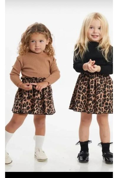 Kids Girl Child Leopard Bottom Top Suit Suit
