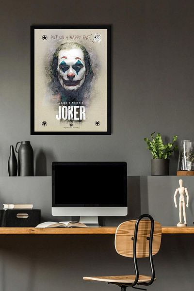 Saturn Joker Put On a Happy Face Pictură înrămată - Pictură poster de film