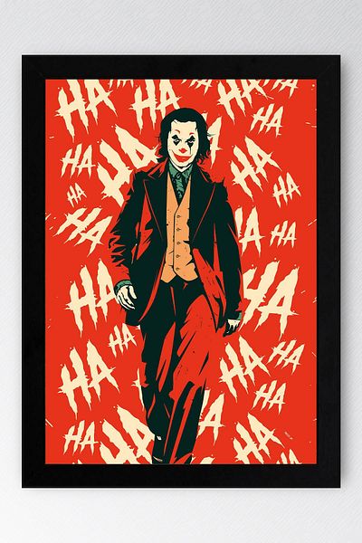 Saturn Ζωγραφική με κορνίζα Joker Ha Ha Ha - Ζωγραφική αφίσας ταινίας