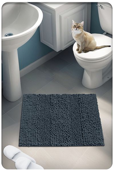 CottonCrafty Cotton Tufting Water Absorbent Χαλάκι Μπάνιου, Χαλί Μπάνιου Ζυμαρικά 60x50 cm